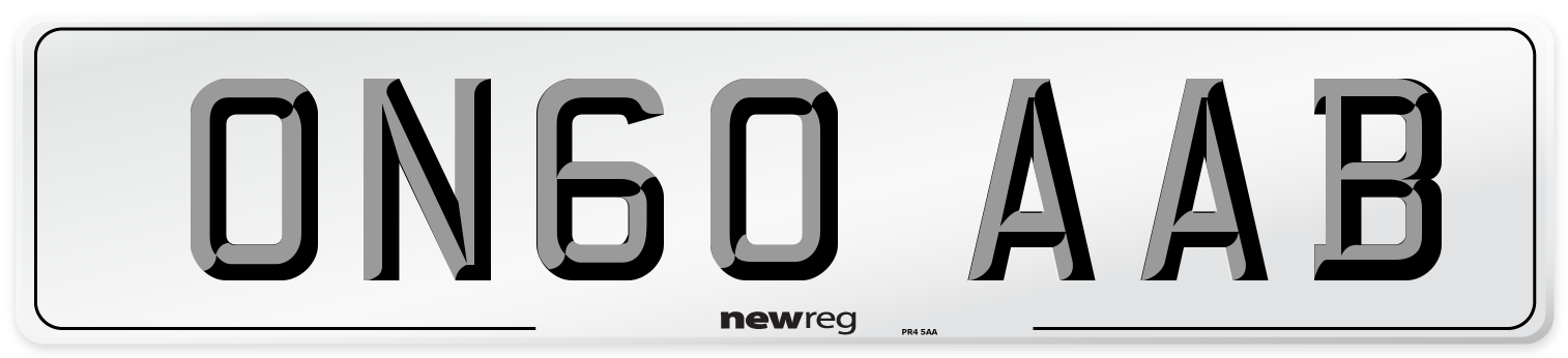 ON60 AAB Number Plate from New Reg